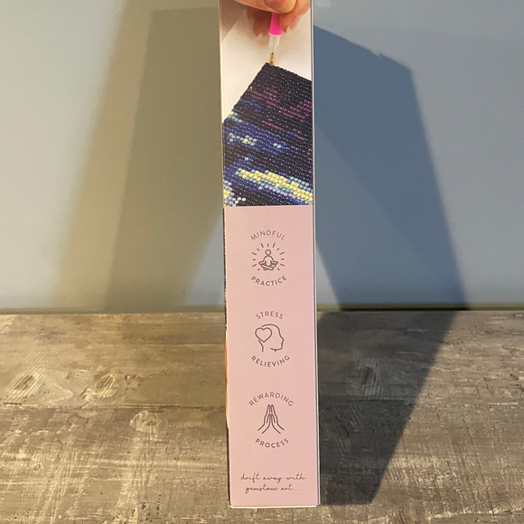 Mindful Gemstone Art Kit Sunset Stress Relieving Kids Adults Mess Free - Picture 4 of 8